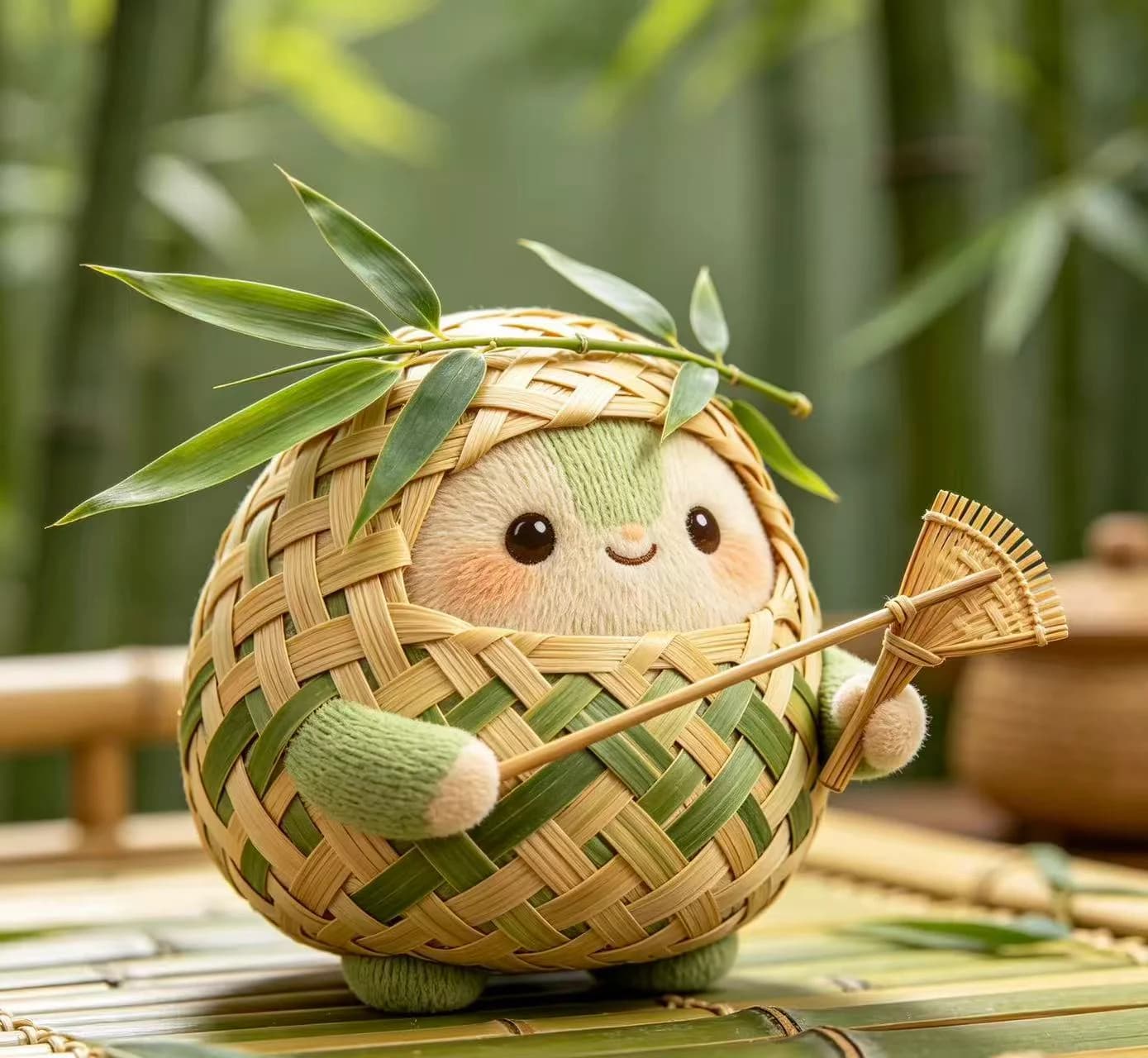竹编玩偶正